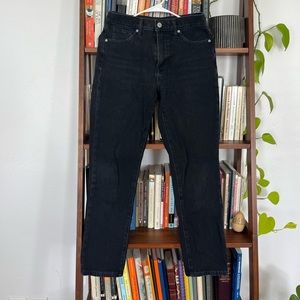 Banana Republic High Rise Slim Jeans Cropped Black